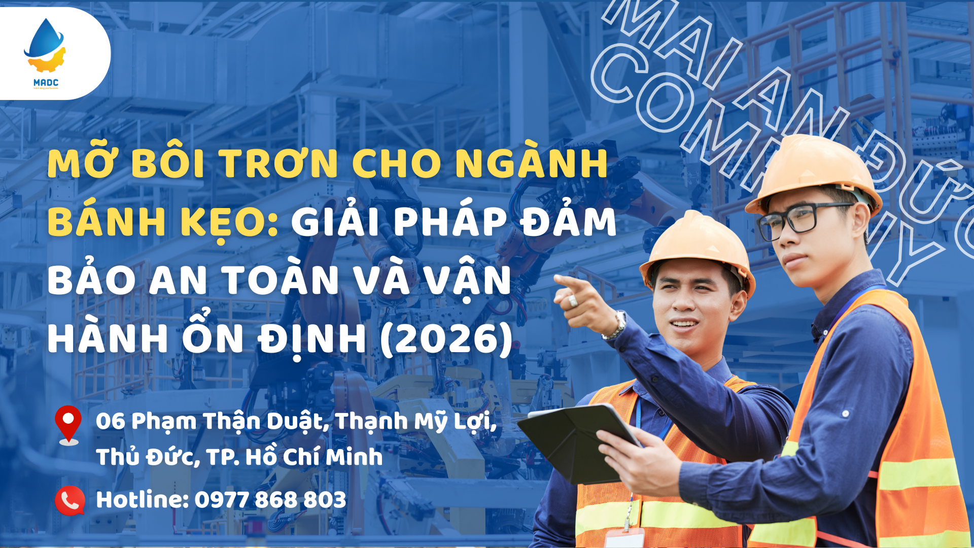 Mỡ bôi trơn cho ngành bánh kẹo